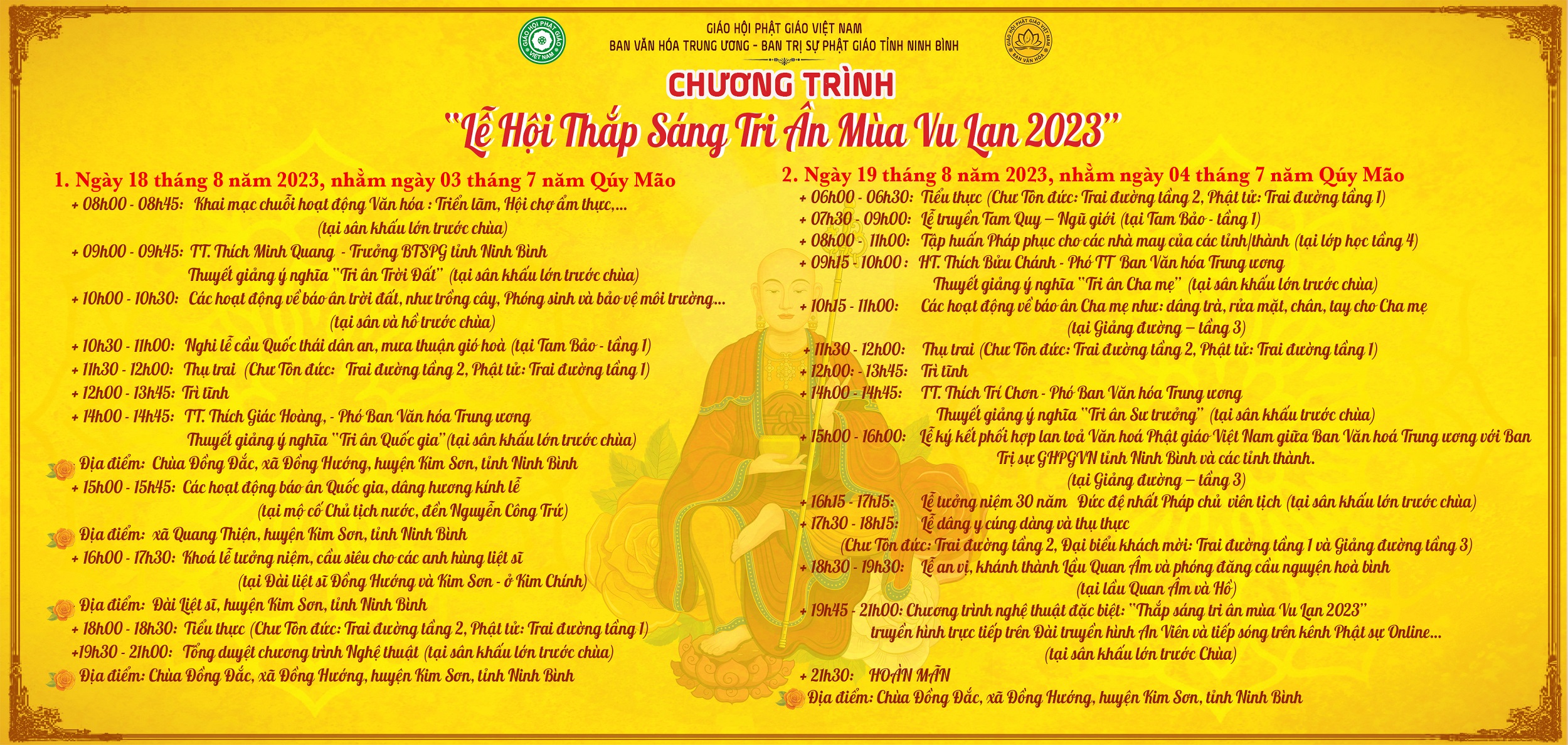 Ban VHTƯ thông báo nội dung chương trình "Lễ hội thắp sáng tri ân mùa vu lan 2023"