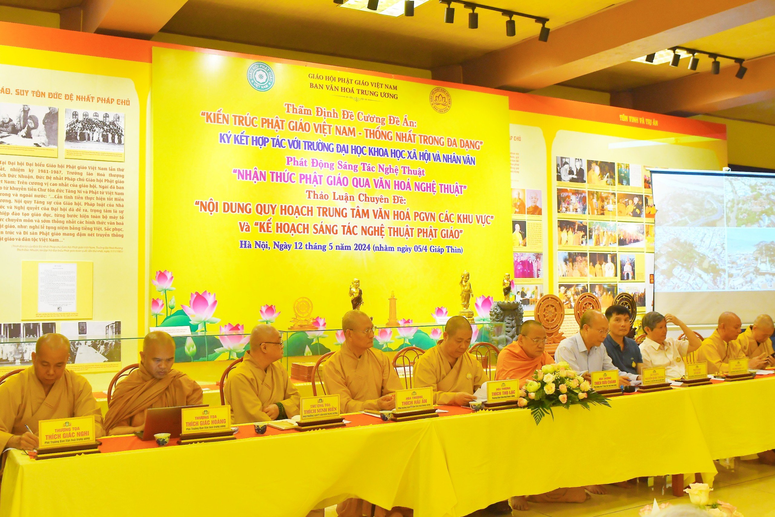 Thẩm định đề cương Kiến trúc Phật giáo Việt nam - thống nhất trong đa dạng và Đại lễ Phật đản DL 2024 PL2568 tại chùa Yên Phú, Hà nội.