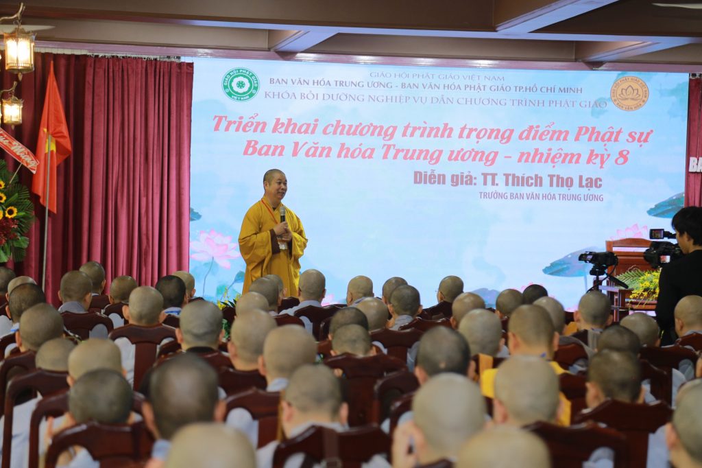TP. HCM: TT. Thích Thọ Lạc chia sẻ tại “Khóa bồi dưỡng nghiệp vụ Dẫn chương trình Phật giáo”