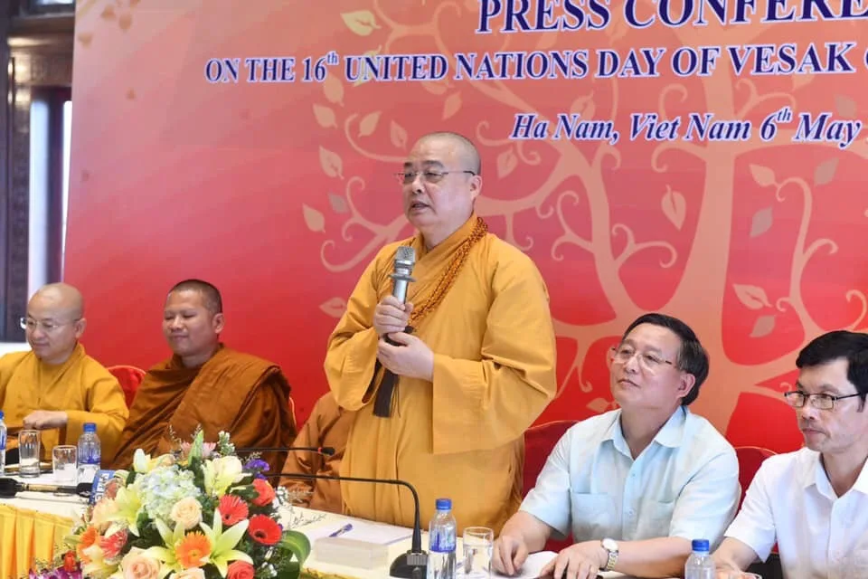 HỌP BÁO TRƯỚC THỀM KHAI MẠC ĐẠI LỄ PHẬT ĐẢN LHQ LẦN THỨ 16 TẠI TAM CHÚC (VIỆT NAM).