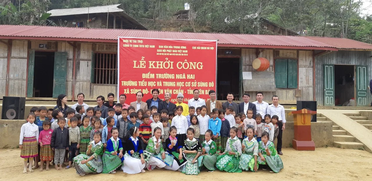 Ban Văn hoá TWGHPG VN: KHÁNH THÀNH LỚP HỌC CHO TRẺ NGHÈO SÙNG ĐÔ (YÊN BÁI)