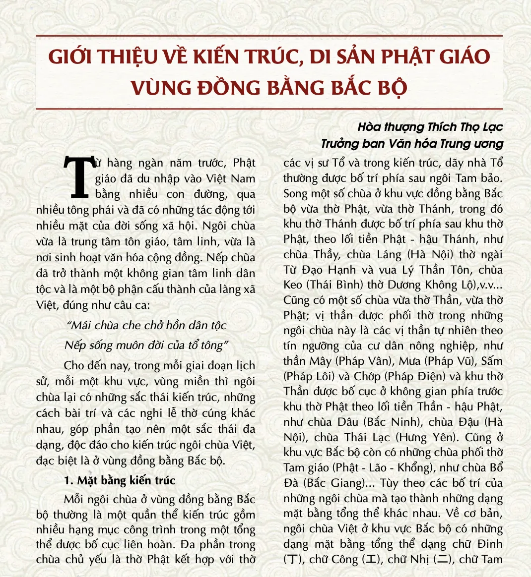 Giới thiệu về Kiến trúc, Di sản Phật giáo vùng Đồng Bằng Bắc Bộ
