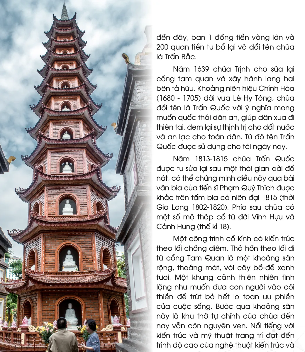 Chùa Trấn Quốc - Ngôi chùa cổ uy nghiêm giữa lòng Hà Nội