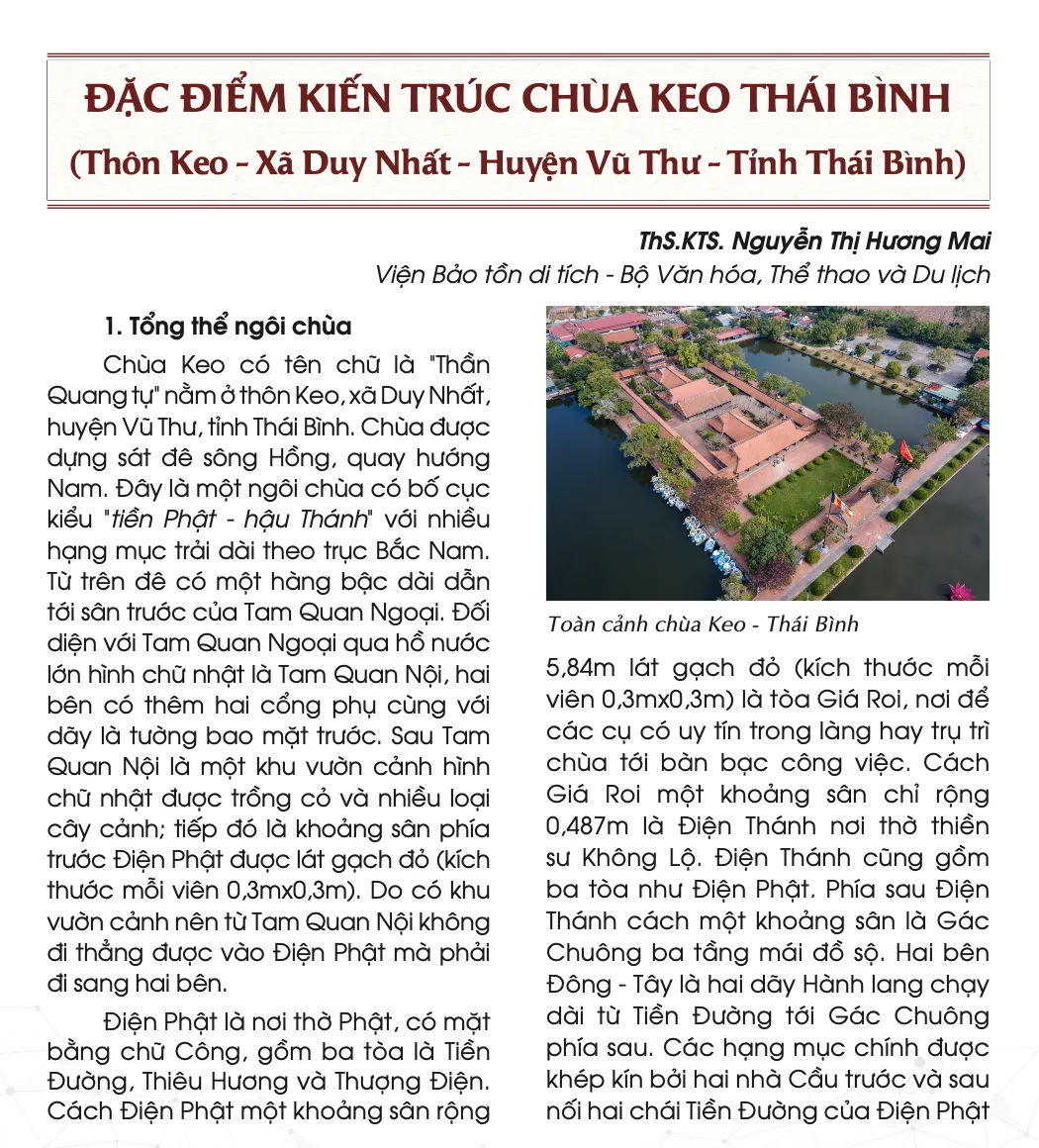 Đặc điểm Kiến trúc chùa Keo Thái Bình