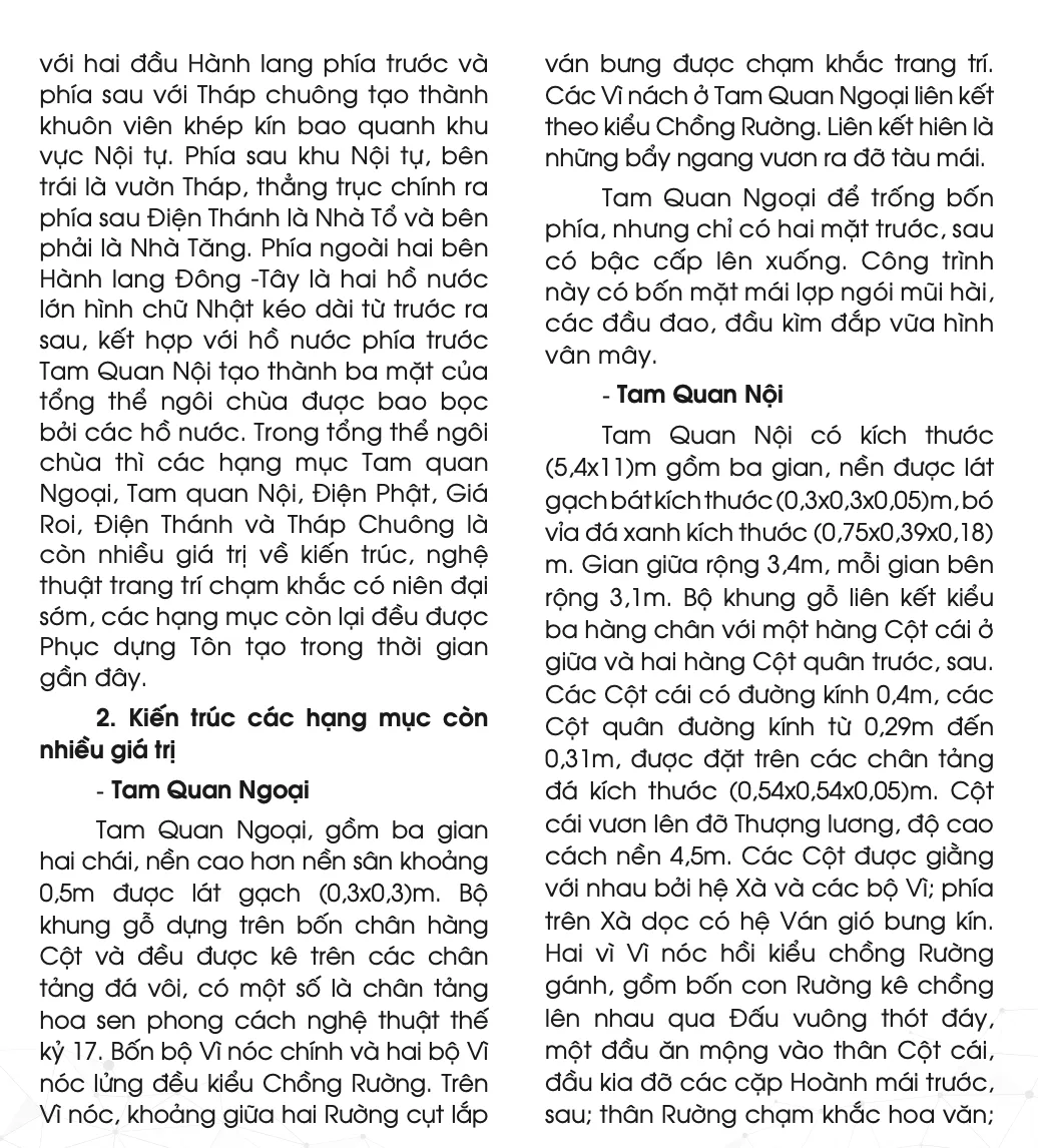 Đặc điểm Kiến trúc chùa Keo Thái Bình