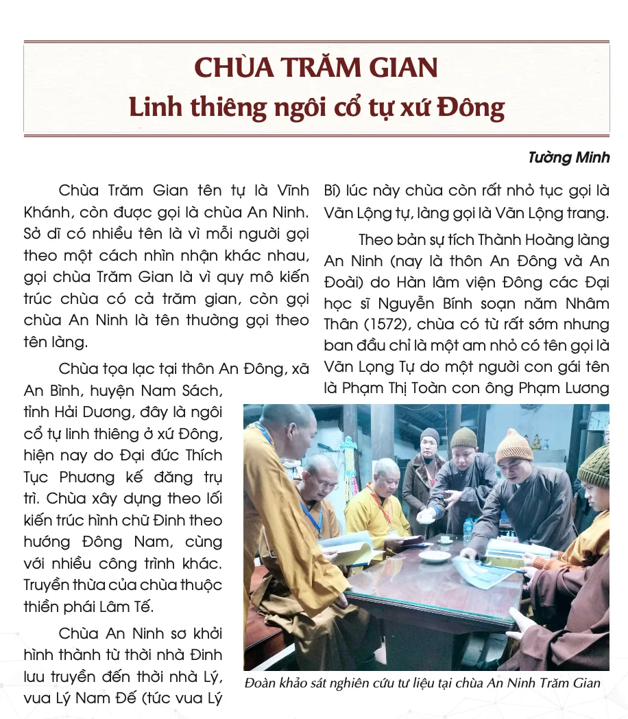 Chùa Trăm Gian - Linh thiêng ngôi cổ tự xứ Đông