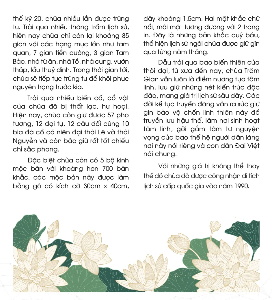 Chùa Trăm Gian - Linh thiêng ngôi cổ tự xứ Đông