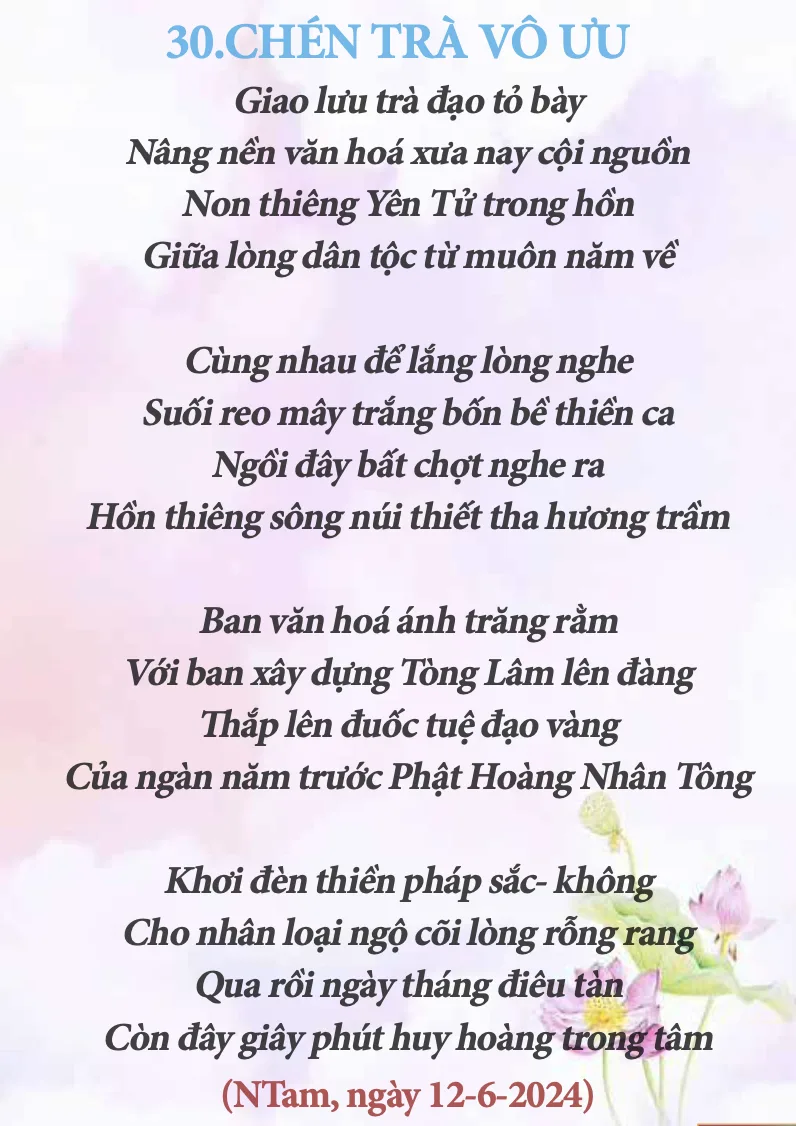Thơ: Chén Trà vô ưu