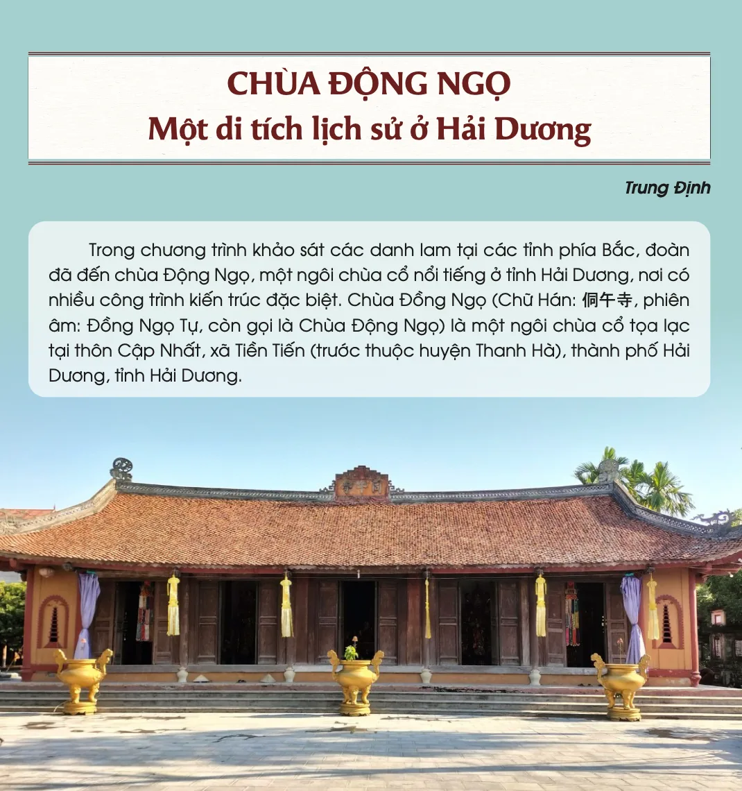 Chùa Động Ngọ - Một di tích lịch sử ở Hải Dương