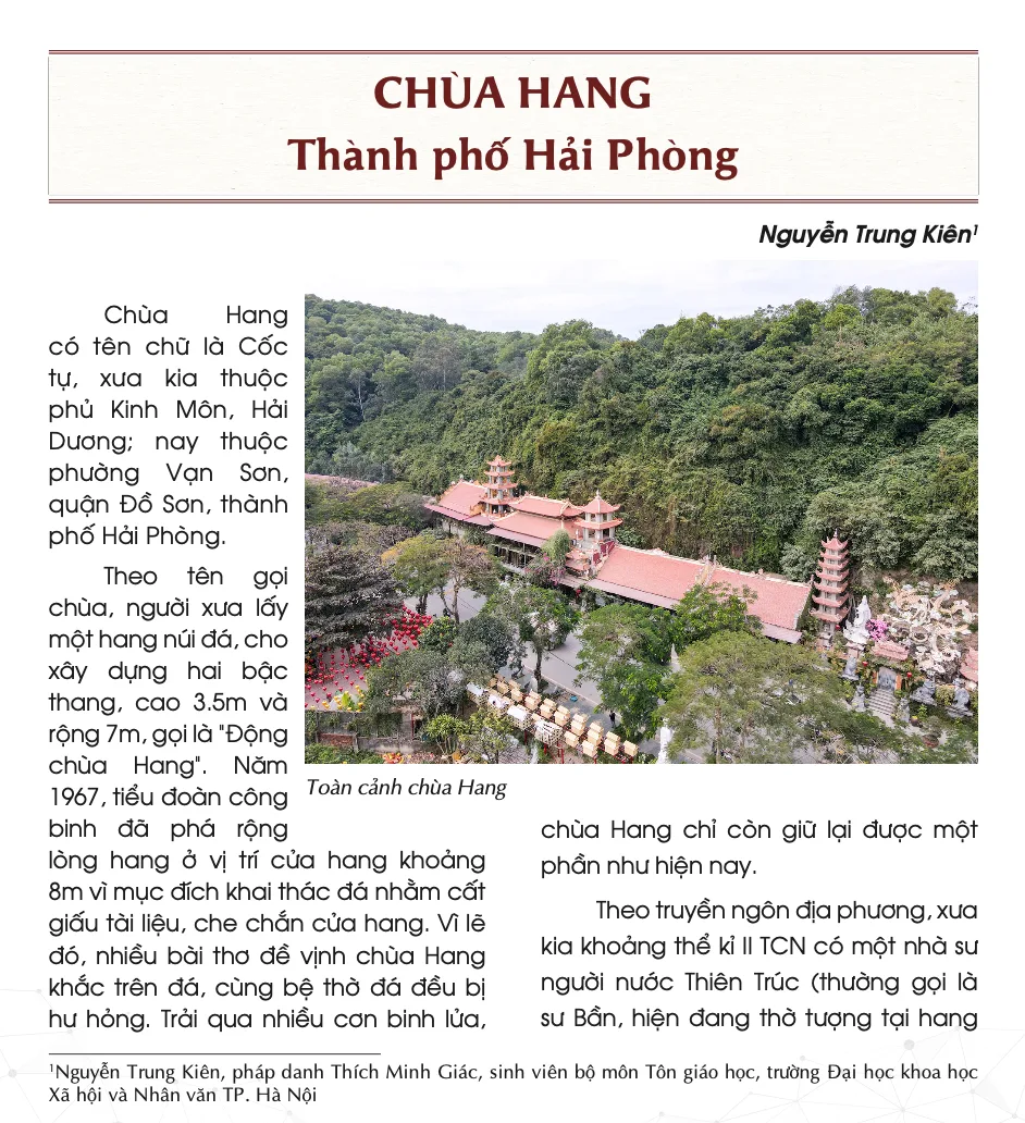 Chùa Hang - Thành phố Hải Phòng