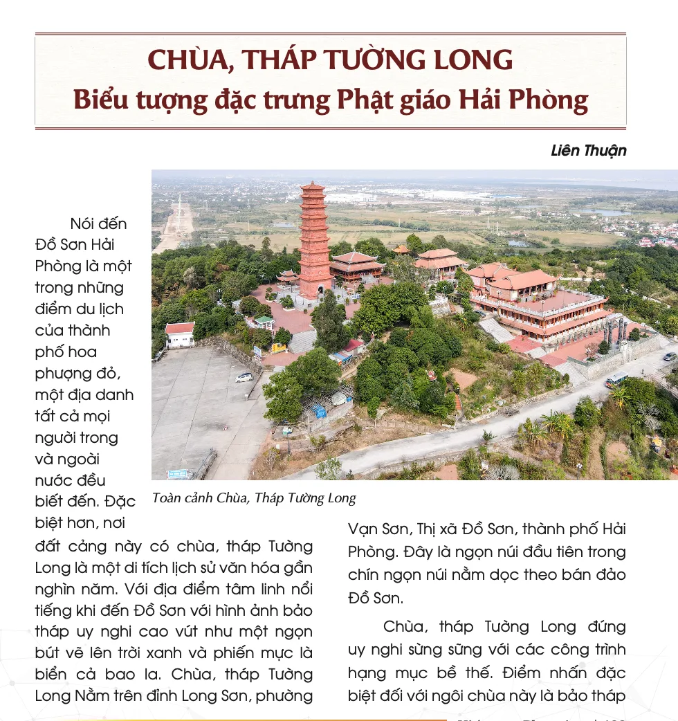 Chùa, Tháp Tường Long - Biểu tượng đặc trưng Phật giáo Hải Phòng