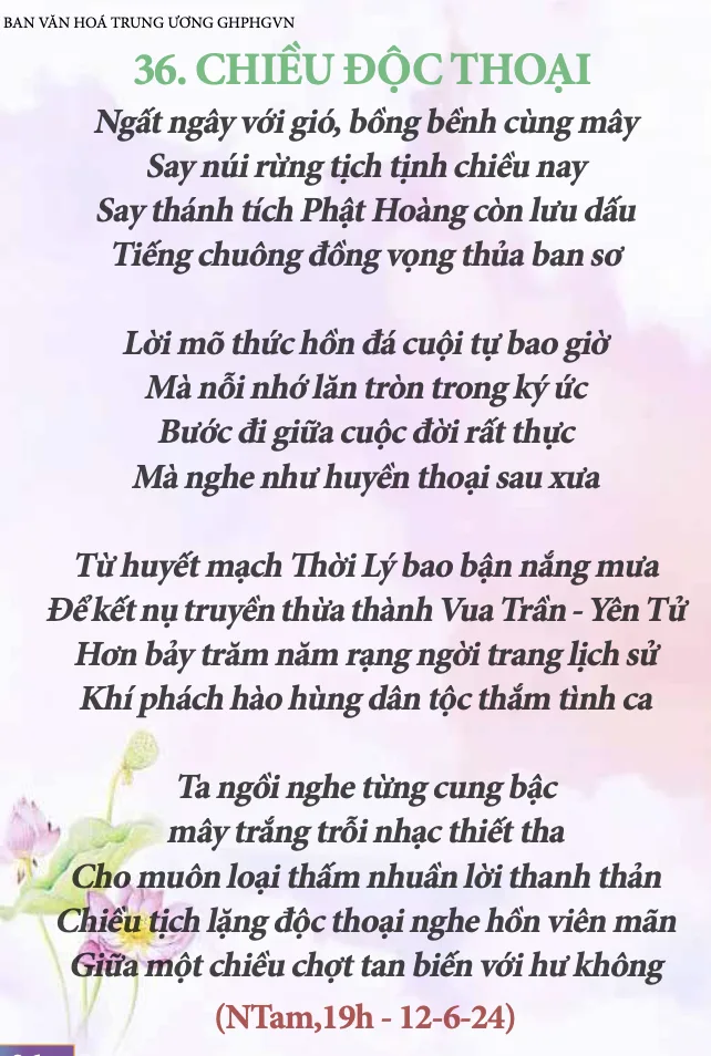 Thơ: Chiều Độc thoại