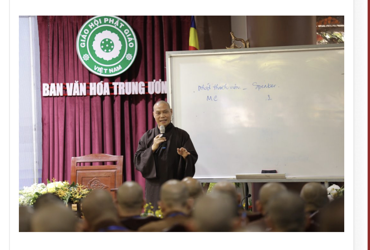 Thượng tọa Thích Trí Chơn chia sẻ: “Chất liệu chính của người dẫn chương trình Phật giáo”