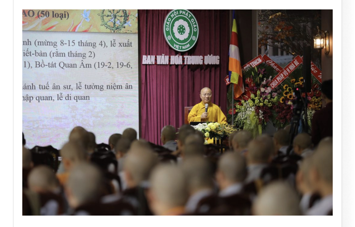 Thượng tọa Thích Nhật Từ chia sẻ: “Dẫn chương trình Phật giáo, những yếu kém và khắc phục”