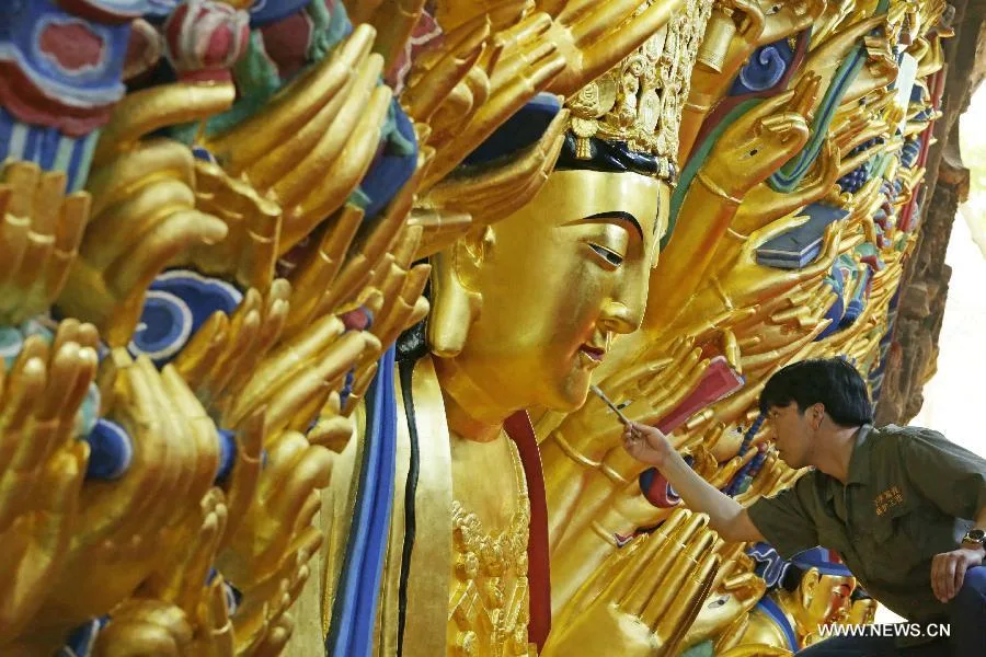 Trung Quốc: Phục chế thành công tượng Phật nghìn tay