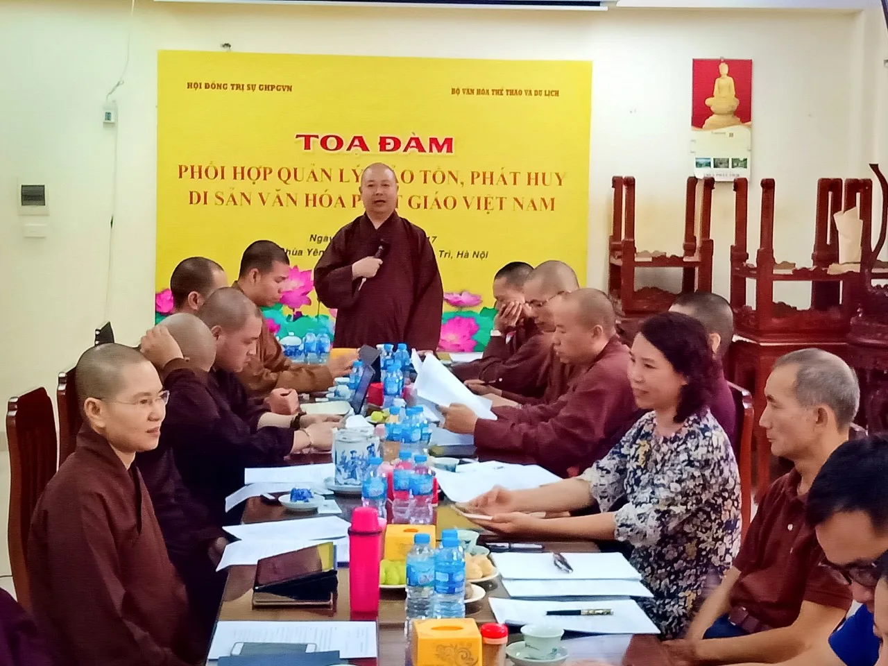 Họp ban VHTW GHPG VN khu vực miền Bắc trù bị chương trình tổng kết phật sự Ban Văn Hóa cuối năm 2018