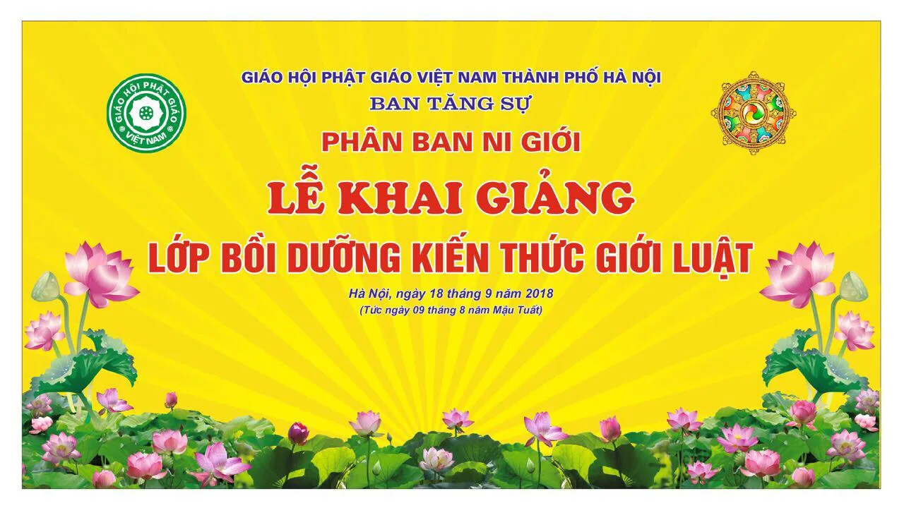 Hà nội - Khai giảng lớp Bồi dưỡng kiến thức giới luật