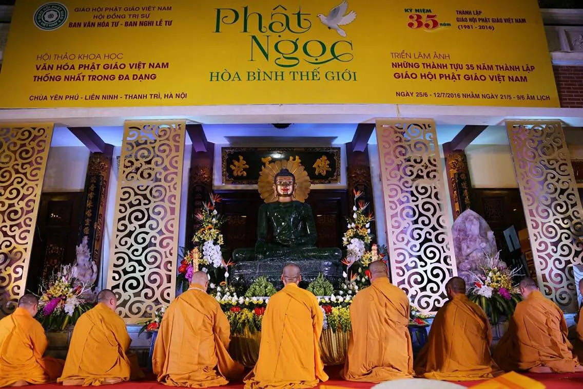 Tin tức: Lễ khai quang an vị tượng Phật Ngọc tại chùa Yên Phú xã Liên Ninh huyện Thanh Trì Hà Nội