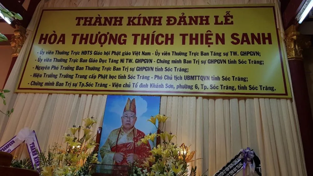 Di ảnh Cố Đại lão HT. Thích Thiện Sanh