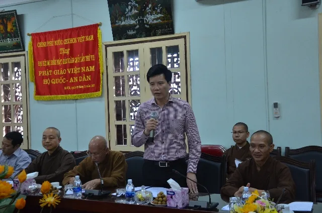 Ông Nguyễn Tiến Trọng phát biểu