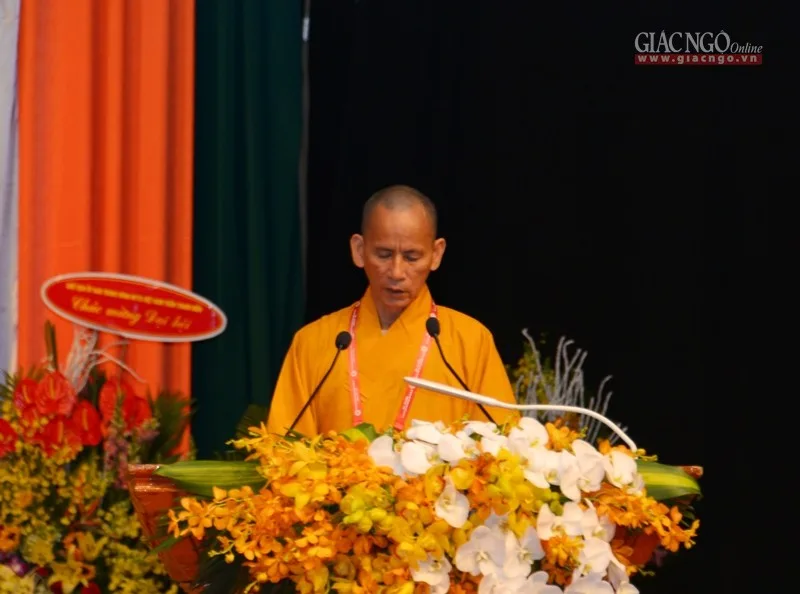 TT.Thích Thiện Thống trình bày về nội dung tu chỉnh Hiến chương (lần VI)