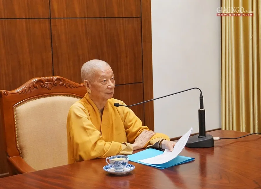 HT.Thích Trí Quảng chủ trì buổi họp của Ban Tổ chức Đại hội