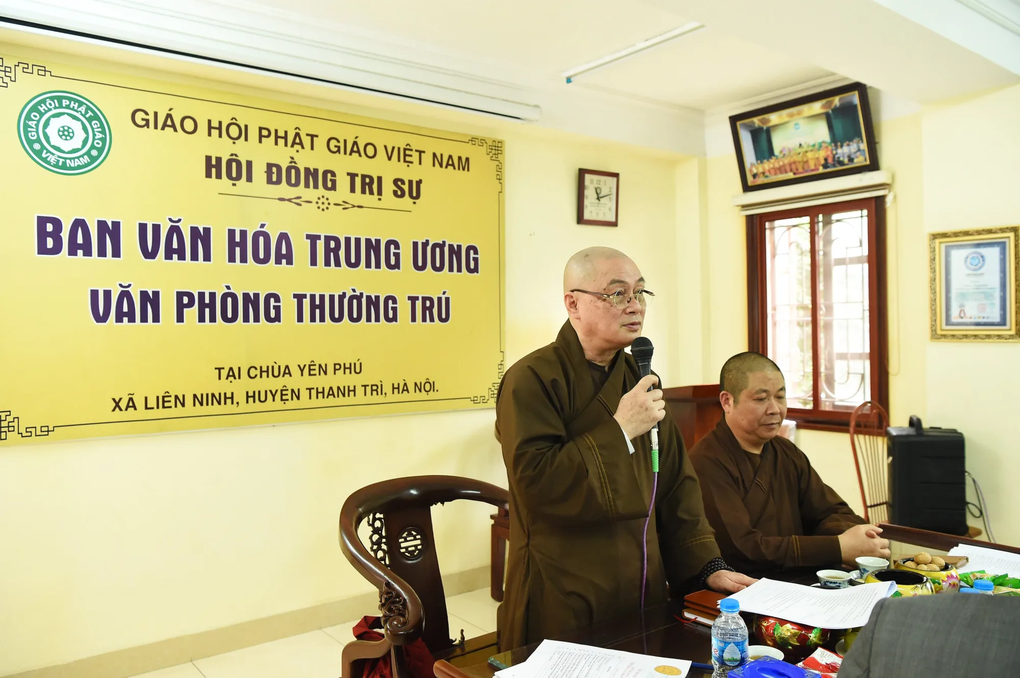 TT Thích Minh Hiền Phó trưởng Ban VHTƯ GHPGVN phát biểu