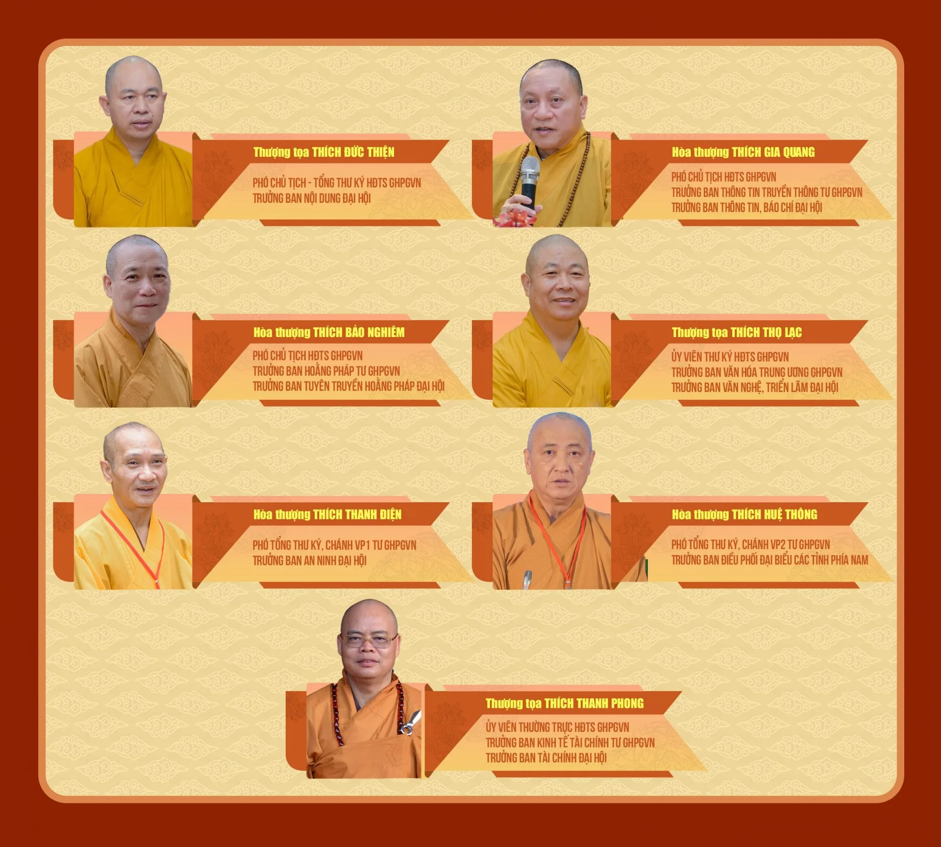 CHƯƠNG TRÌNH & LỊCH HOẠT ĐỘNG ĐẠI HỘI ĐẠI BIỂU PHẬT GIÁO TOÀN QUỐC LẦN THỨ IX (Ngày 26-29/11/2022)
