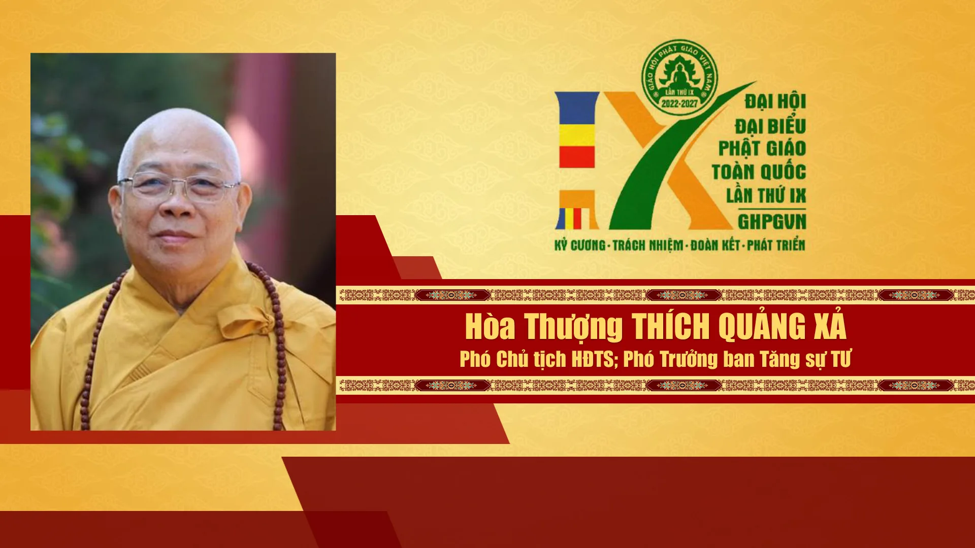 Danh sách Hội đồng trị sự GHPGVN nhiệm kỳ IX (2022 - 2027)