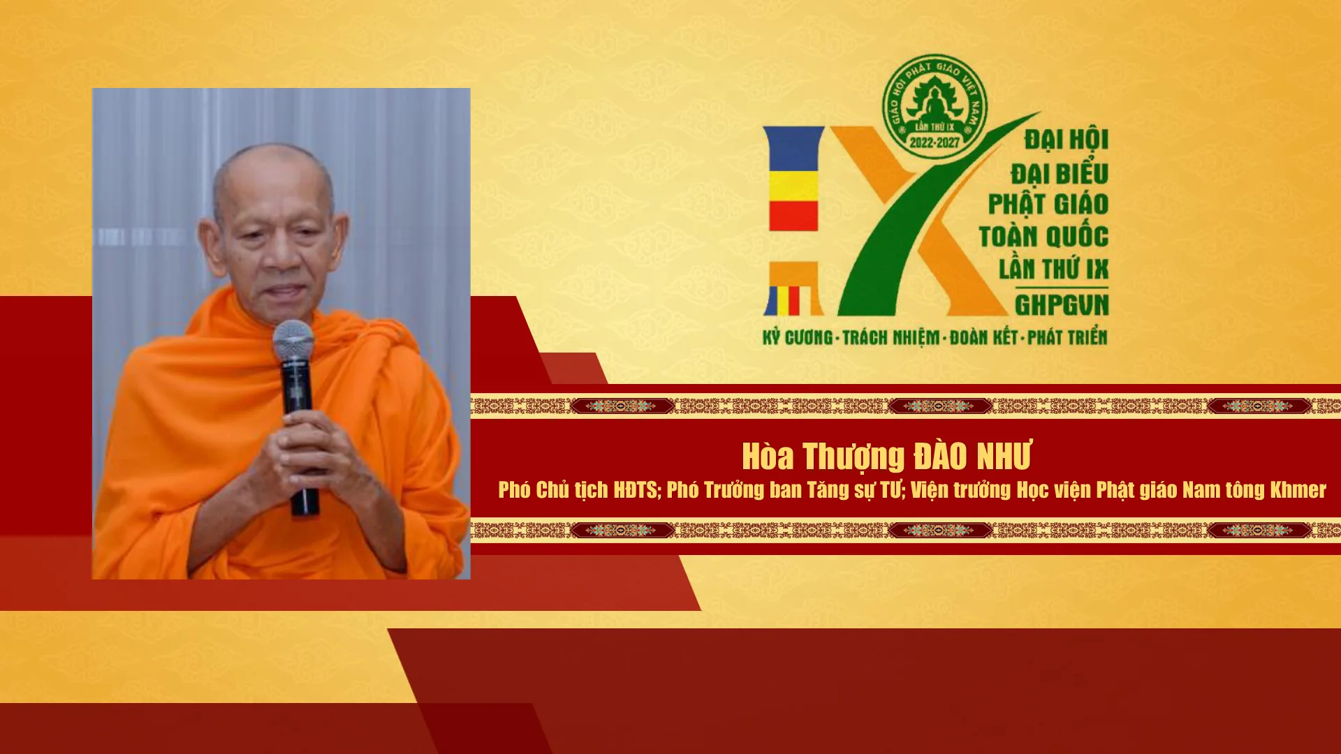 Danh sách Hội đồng trị sự GHPGVN nhiệm kỳ IX (2022 - 2027)