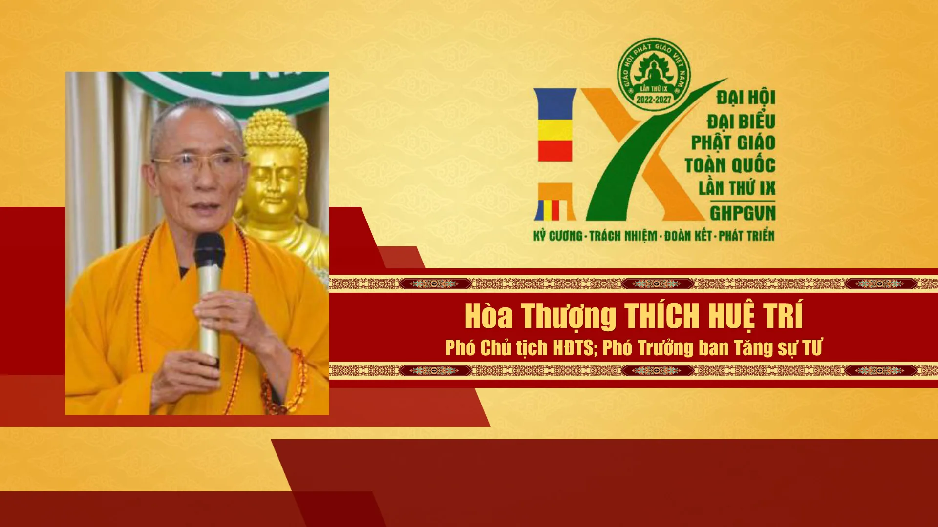 Danh sách Hội đồng trị sự GHPGVN nhiệm kỳ IX (2022 - 2027)