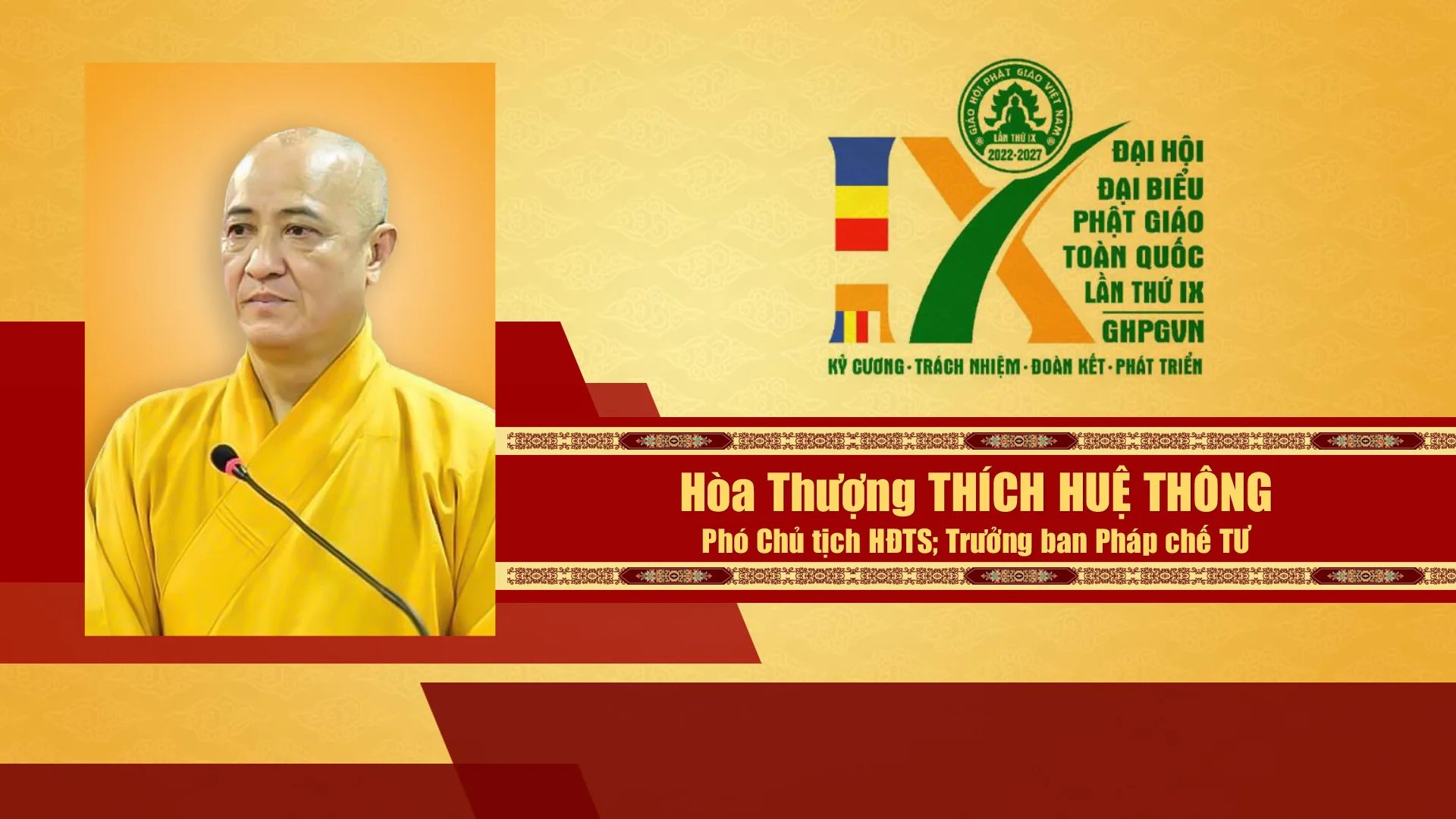 Danh sách Hội đồng trị sự GHPGVN nhiệm kỳ IX (2022 - 2027)