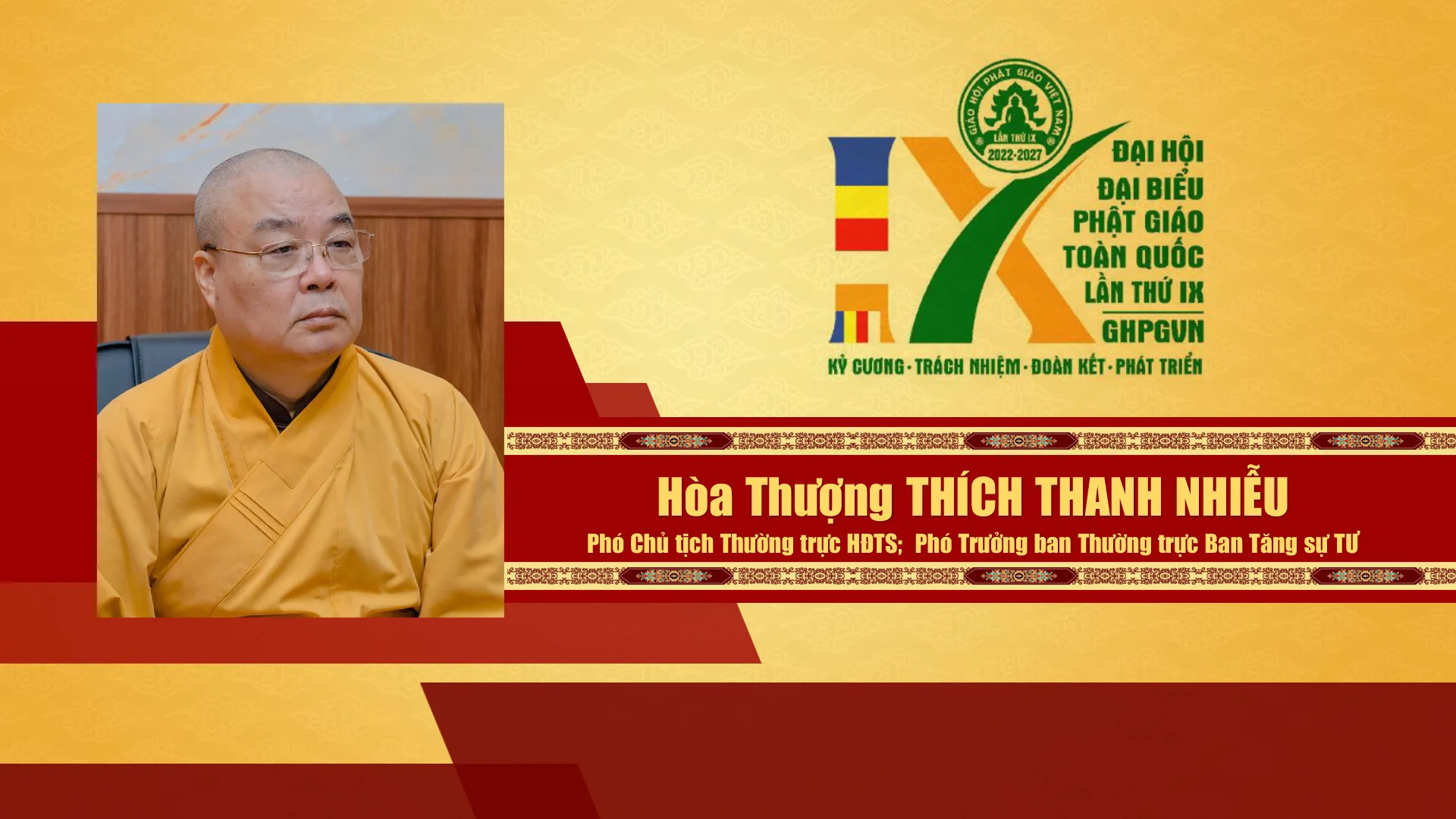 Danh sách Hội đồng trị sự GHPGVN nhiệm kỳ IX (2022 - 2027)