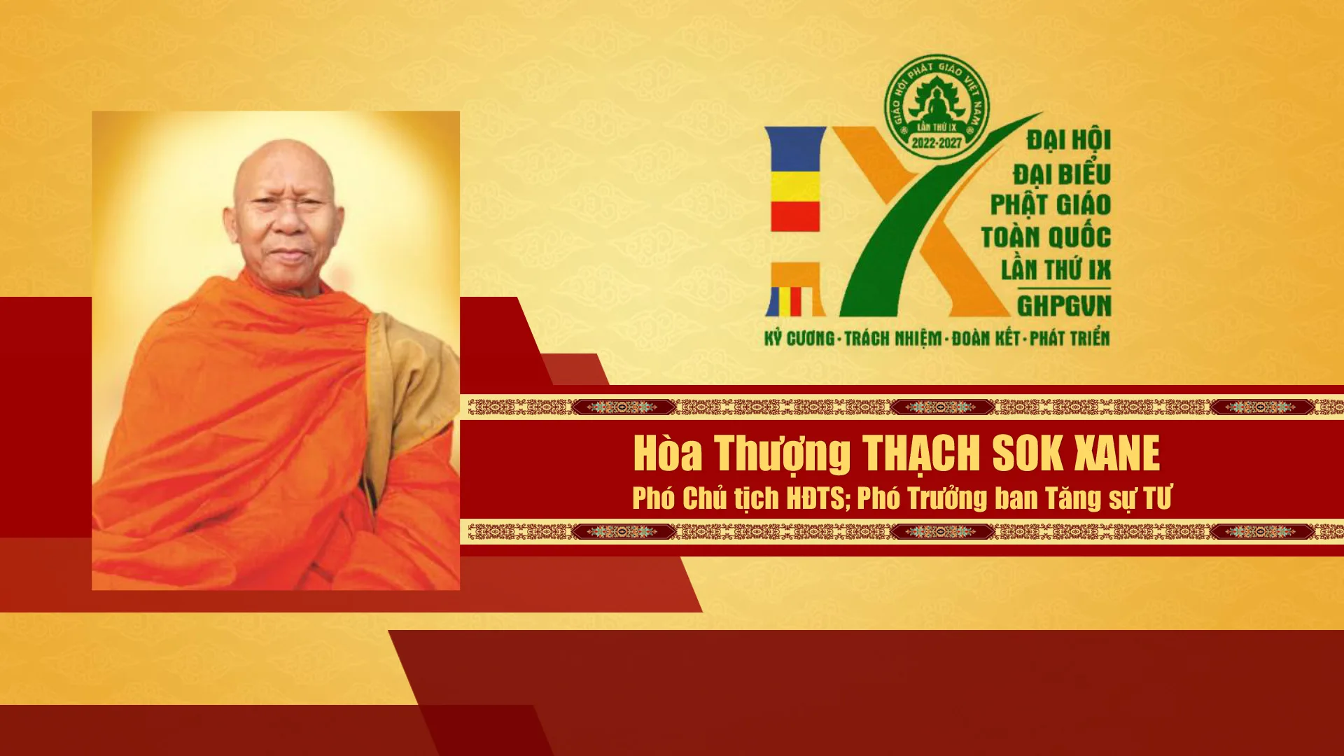 Danh sách Hội đồng trị sự GHPGVN nhiệm kỳ IX (2022 - 2027)