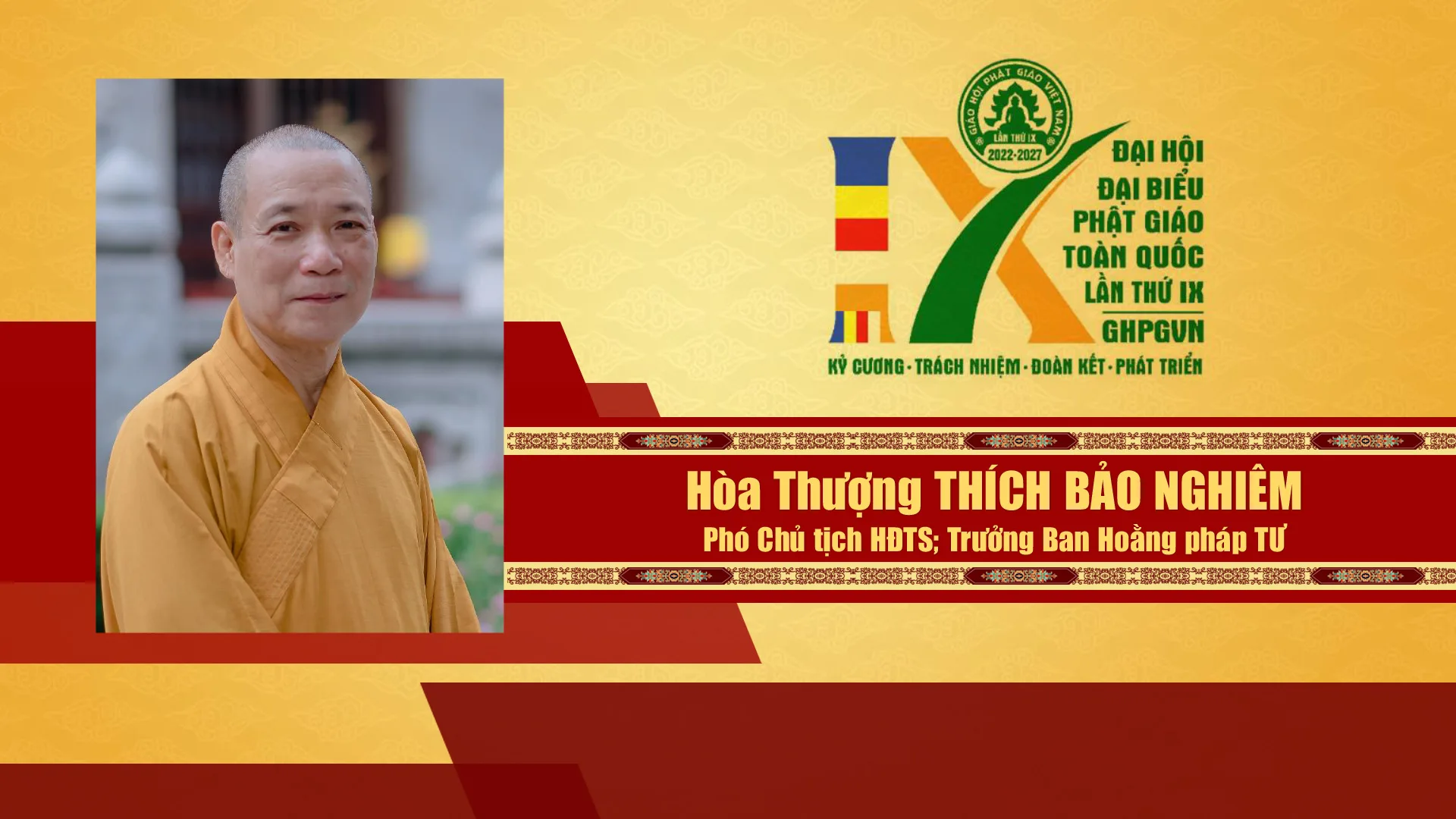 Danh sách Hội đồng trị sự GHPGVN nhiệm kỳ IX (2022 - 2027)