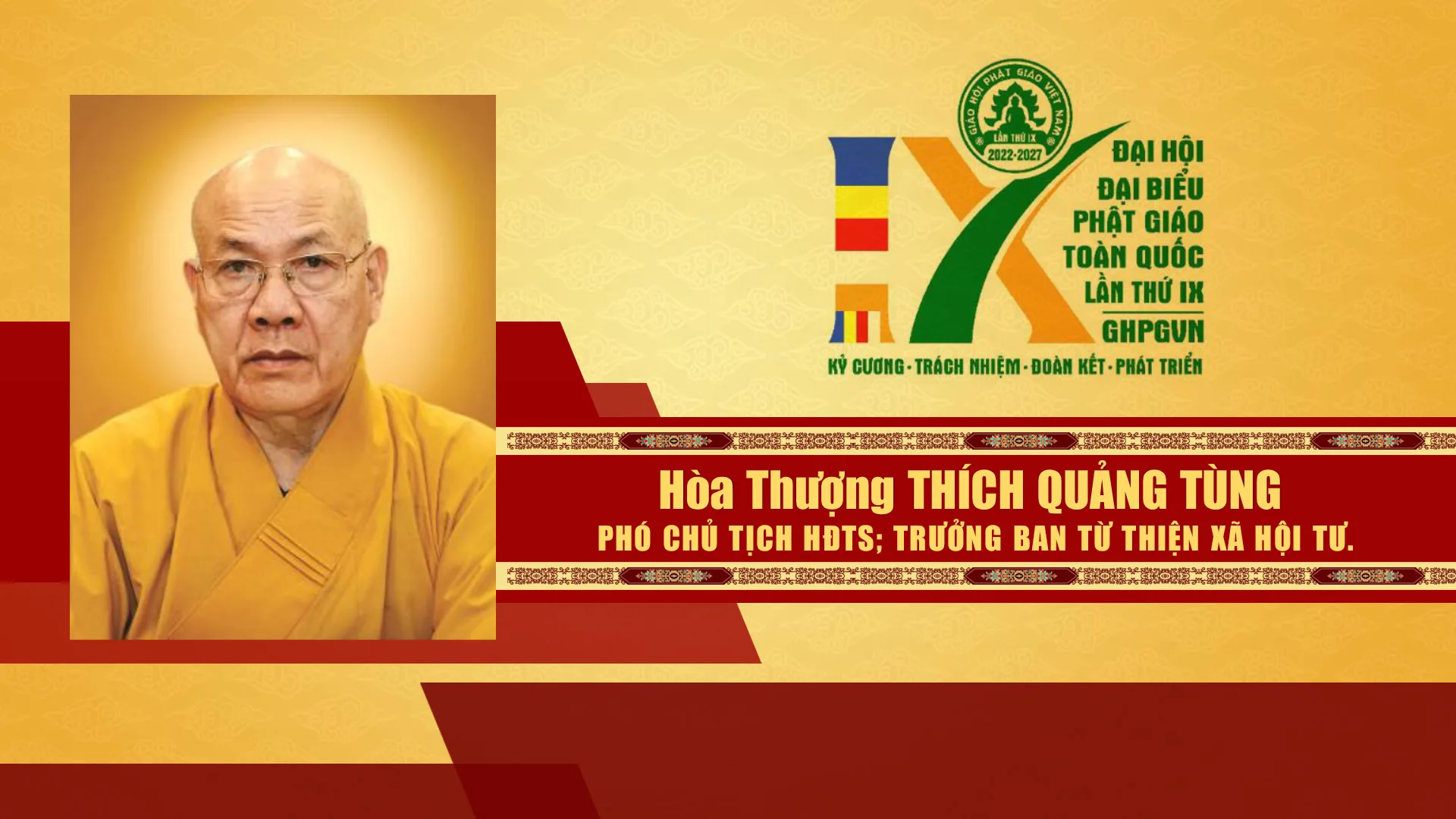 Danh sách Hội đồng trị sự GHPGVN nhiệm kỳ IX (2022 - 2027)