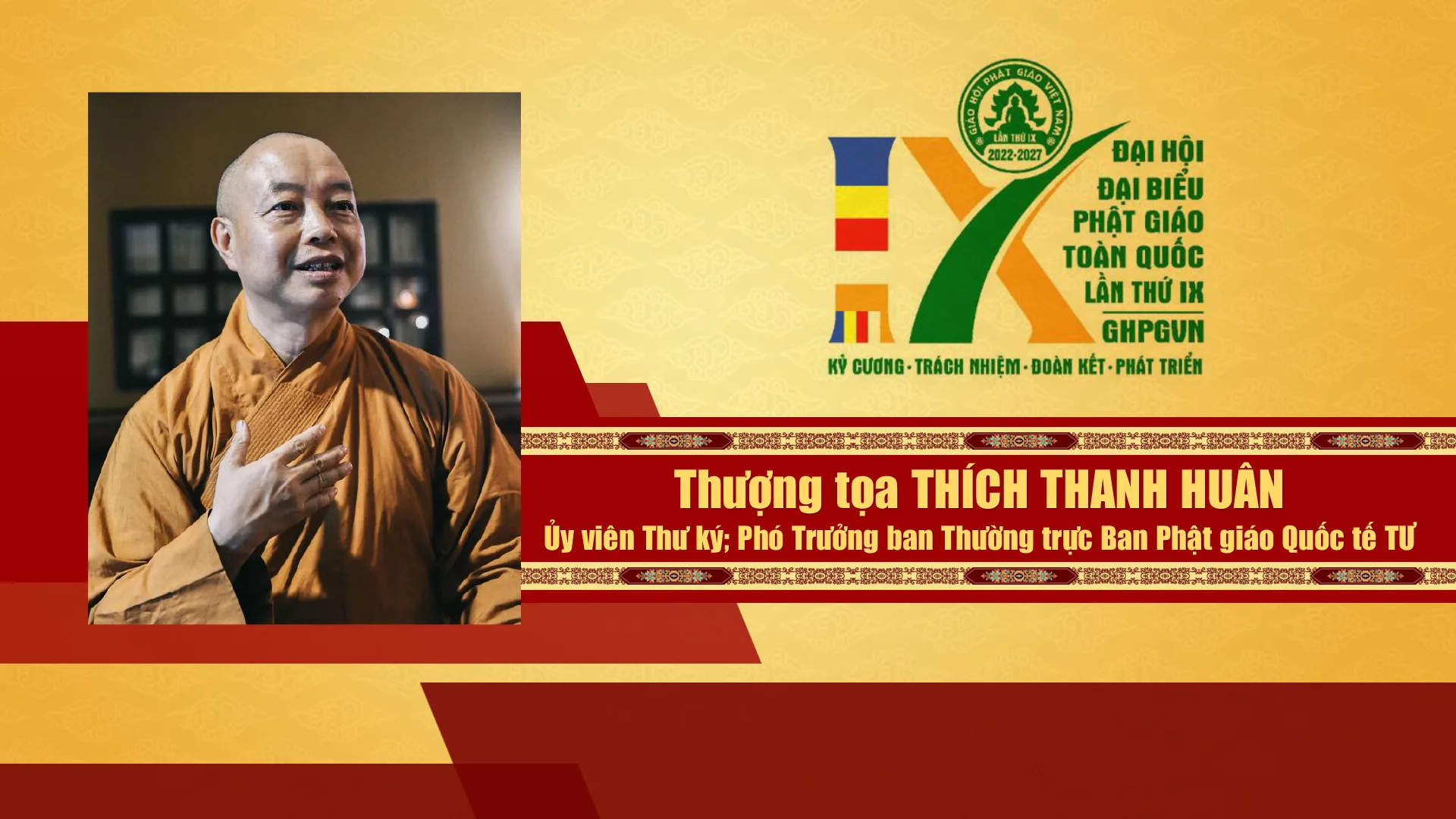 Danh sách Hội đồng trị sự GHPGVN nhiệm kỳ IX (2022 - 2027)