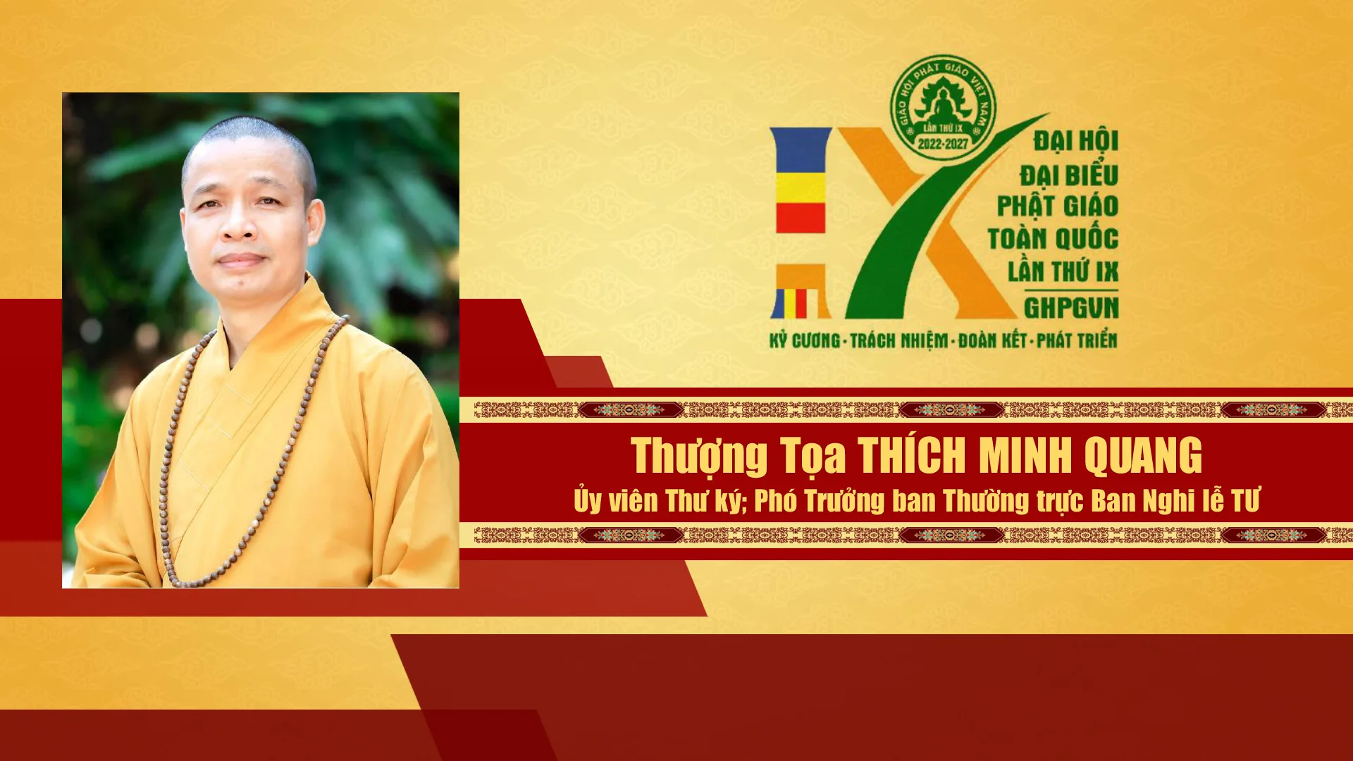 Danh sách Hội đồng trị sự GHPGVN nhiệm kỳ IX (2022 - 2027)