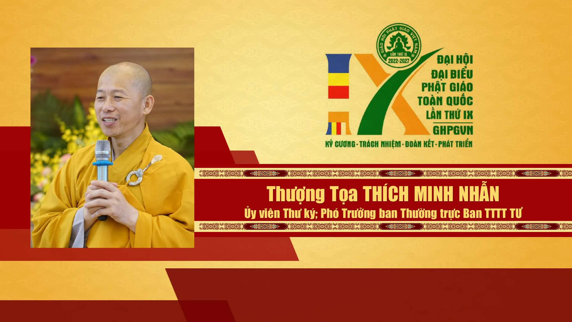 Danh sách Hội đồng trị sự GHPGVN nhiệm kỳ IX (2022 - 2027)