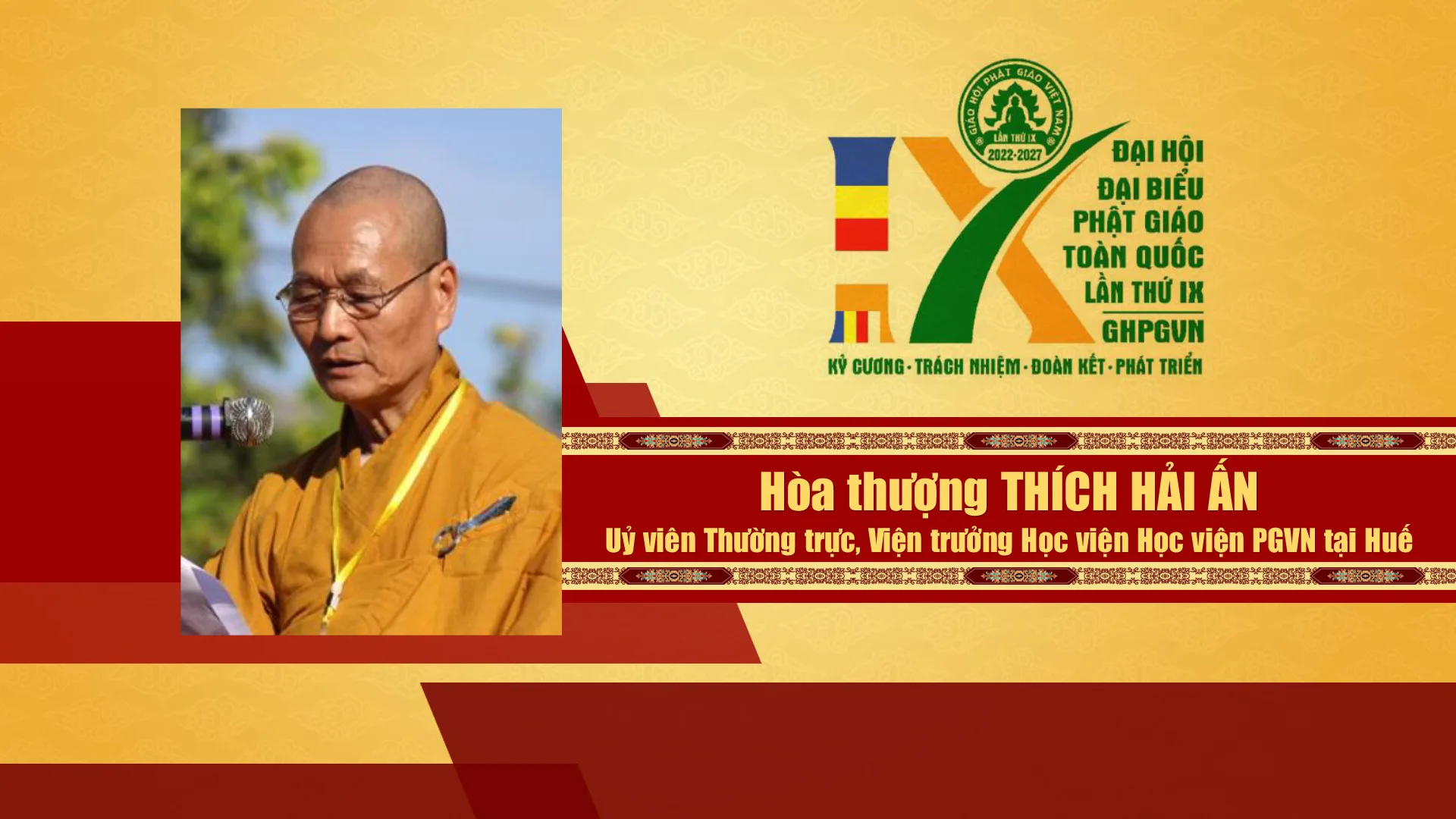 Danh sách Hội đồng trị sự GHPGVN nhiệm kỳ IX (2022 - 2027)