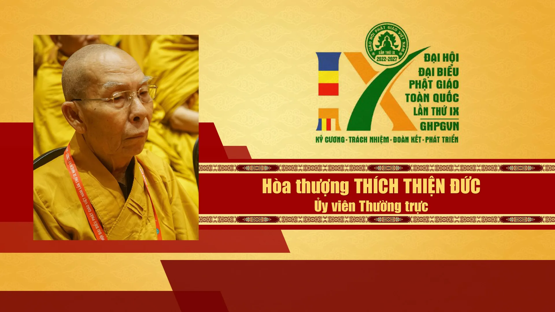 Danh sách Hội đồng trị sự GHPGVN nhiệm kỳ IX (2022 - 2027)