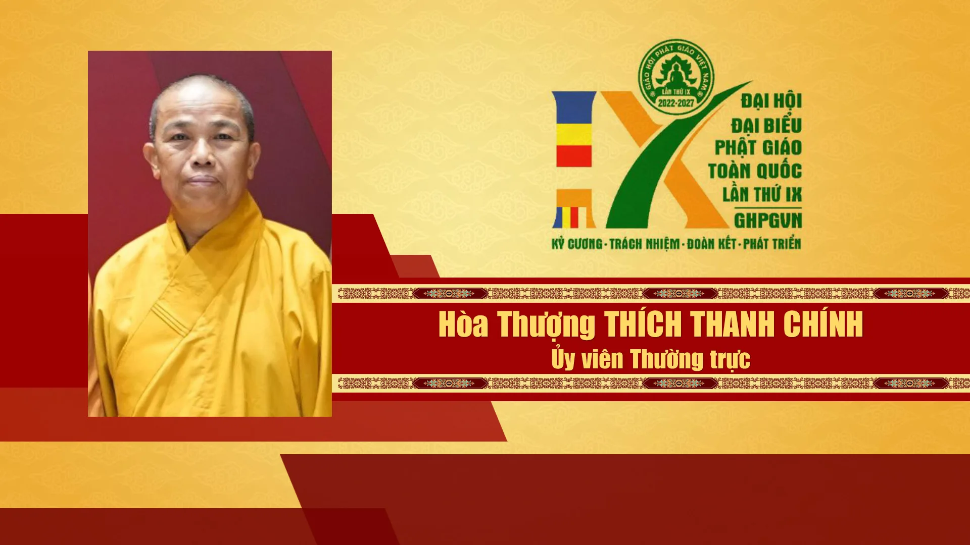 Danh sách Hội đồng trị sự GHPGVN nhiệm kỳ IX (2022 - 2027)