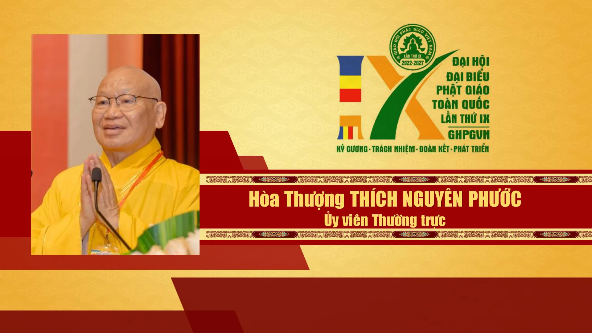 Danh sách Hội đồng trị sự GHPGVN nhiệm kỳ IX (2022 - 2027)