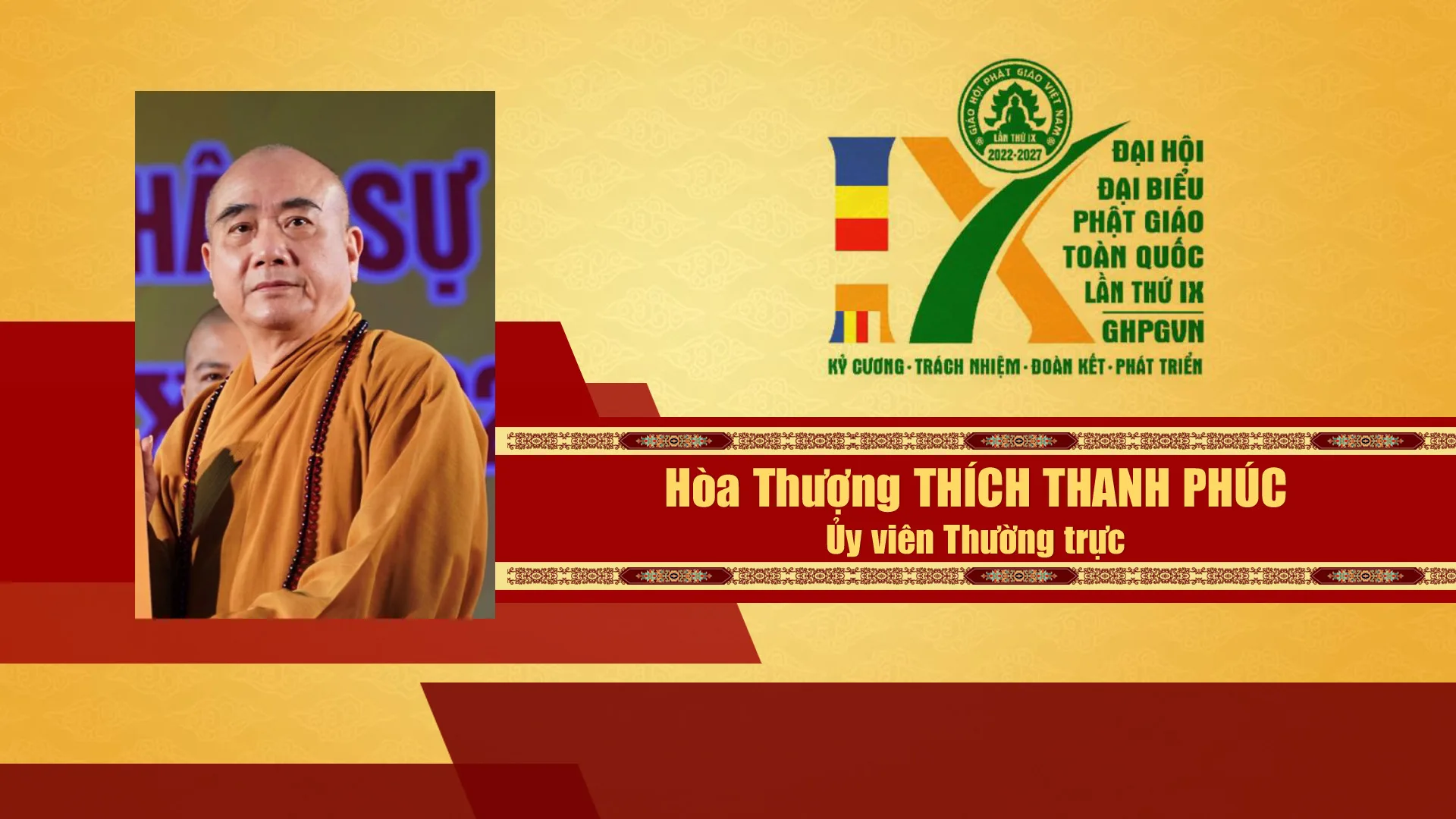 Danh sách Hội đồng trị sự GHPGVN nhiệm kỳ IX (2022 - 2027)