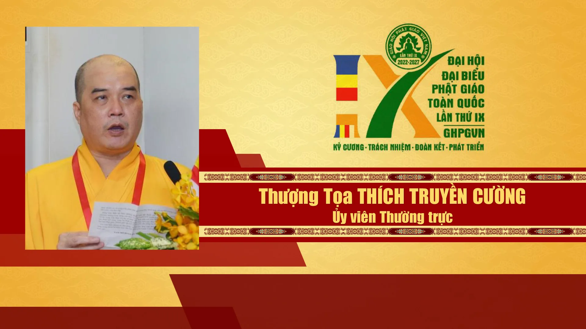 Danh sách Hội đồng trị sự GHPGVN nhiệm kỳ IX (2022 - 2027)