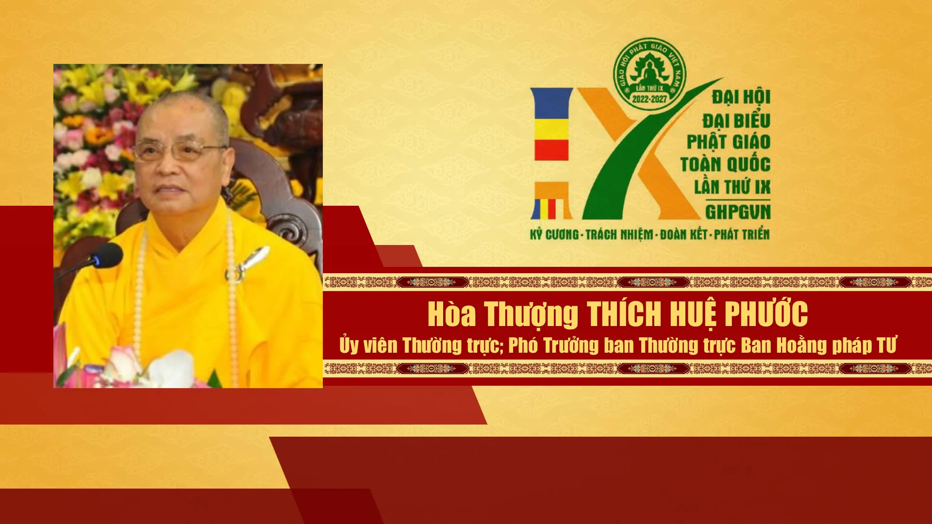 Danh sách Hội đồng trị sự GHPGVN nhiệm kỳ IX (2022 - 2027)