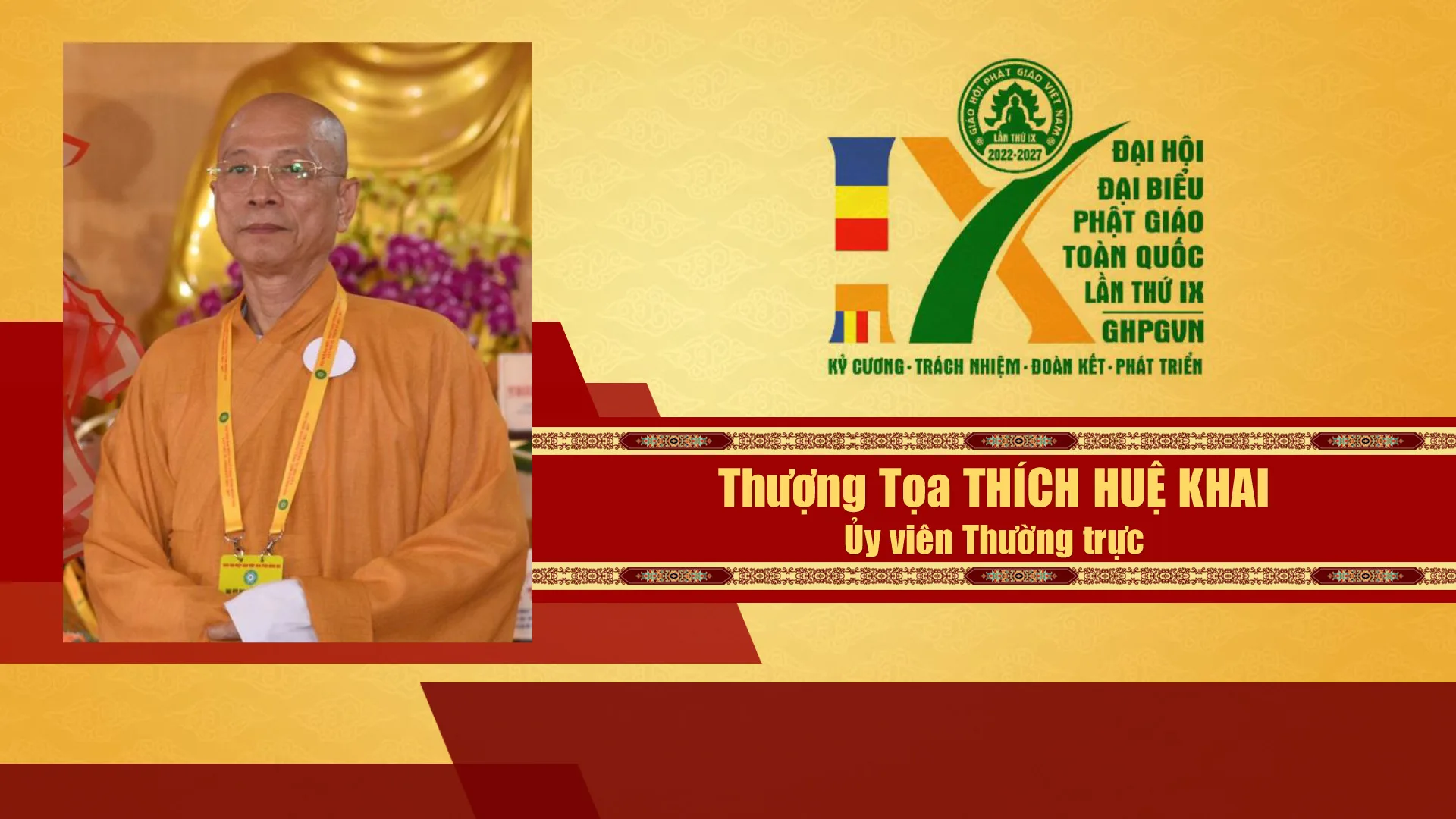 Danh sách Hội đồng trị sự GHPGVN nhiệm kỳ IX (2022 - 2027)