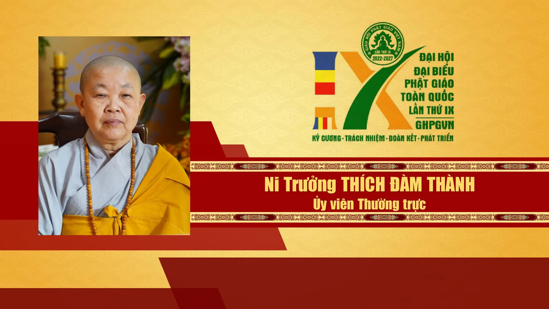 Danh sách Hội đồng trị sự GHPGVN nhiệm kỳ IX (2022 - 2027)