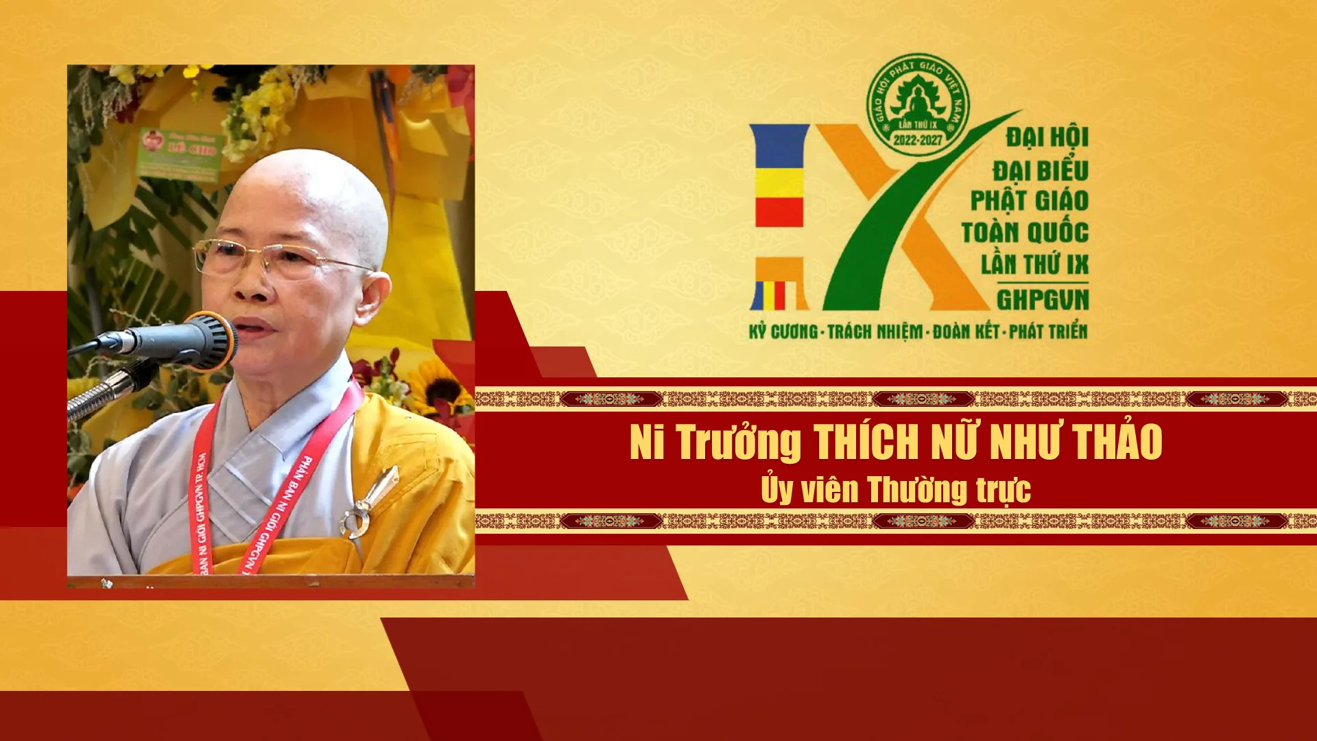 Danh sách Hội đồng trị sự GHPGVN nhiệm kỳ IX (2022 - 2027)