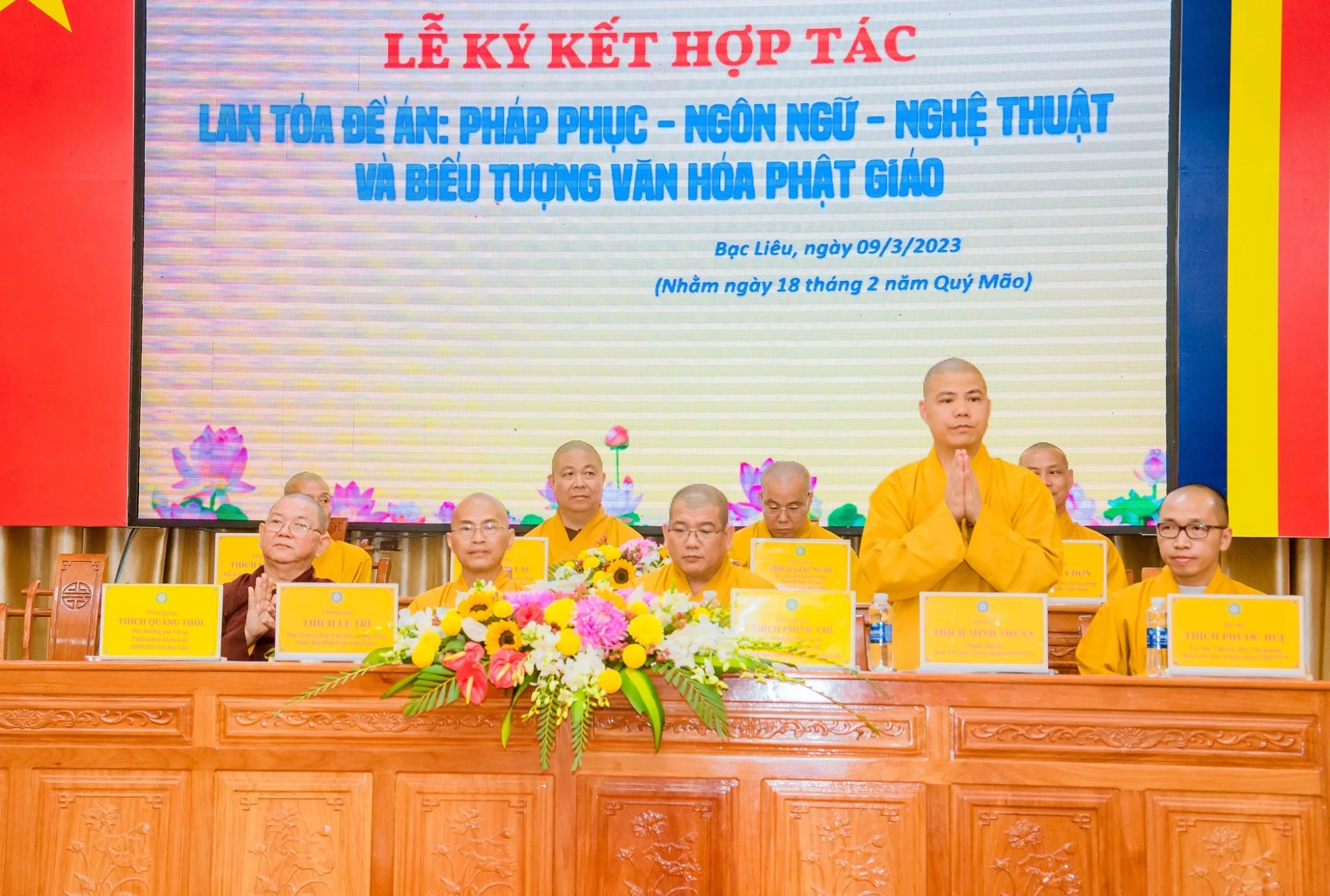 Bạc Liêu: Lễ ký kết lan toả Đề án Pháp phục – Ngôn ngữ – Nghệ thuật và Biểu tượng Văn hoá Phật giáo